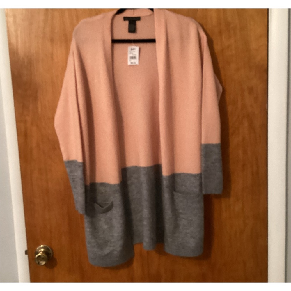 Pteswick Moore pink and Gray Cadigan, Size Smalll